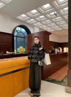 aaaaxbbb 马蒂诺的舞步 灰色慵懒阔腿拖地裤女时尚显瘦百搭休闲裤