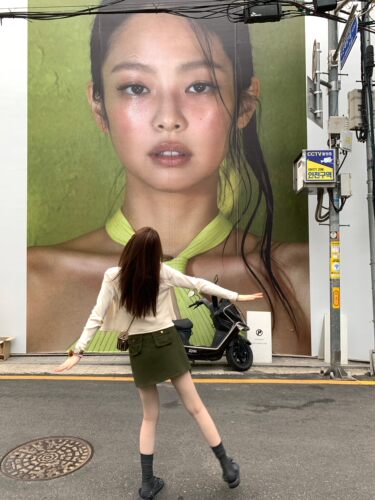 aaaaxbbb两色半身裙A字裙透气女