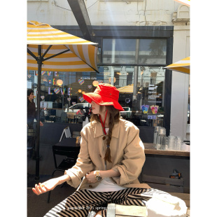 外套韩系宽松撞色纽扣小众设计感上衣 春秋工装 aaaaxbbb 松露手帖