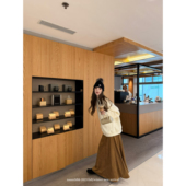 aaaaxbbb 荒野玫瑰 三色麂皮高腰长裙氛围感百搭显瘦半身裙女秋冬