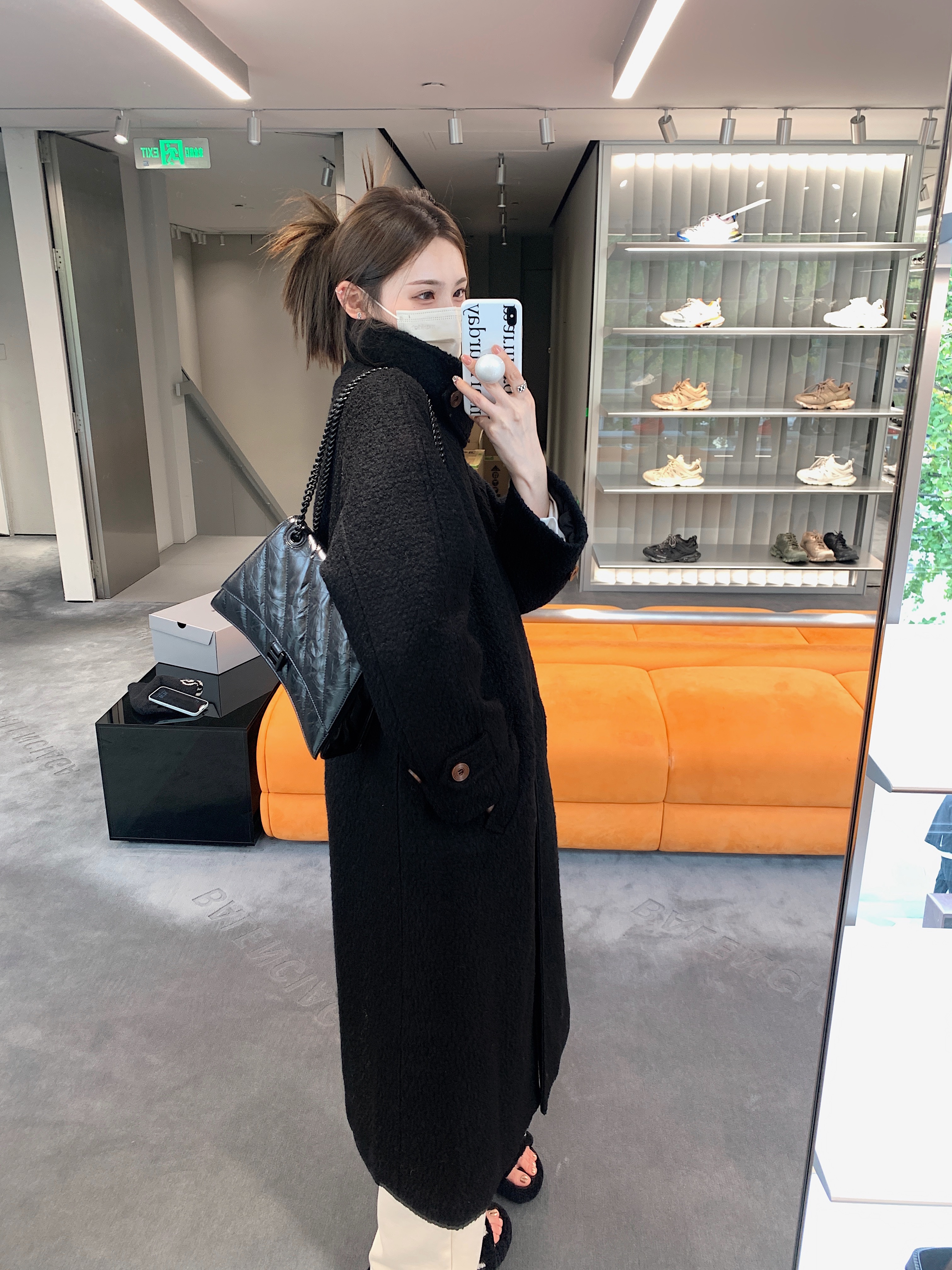 aaaaxbbb夹棉大衣羊毛呢外套女冬