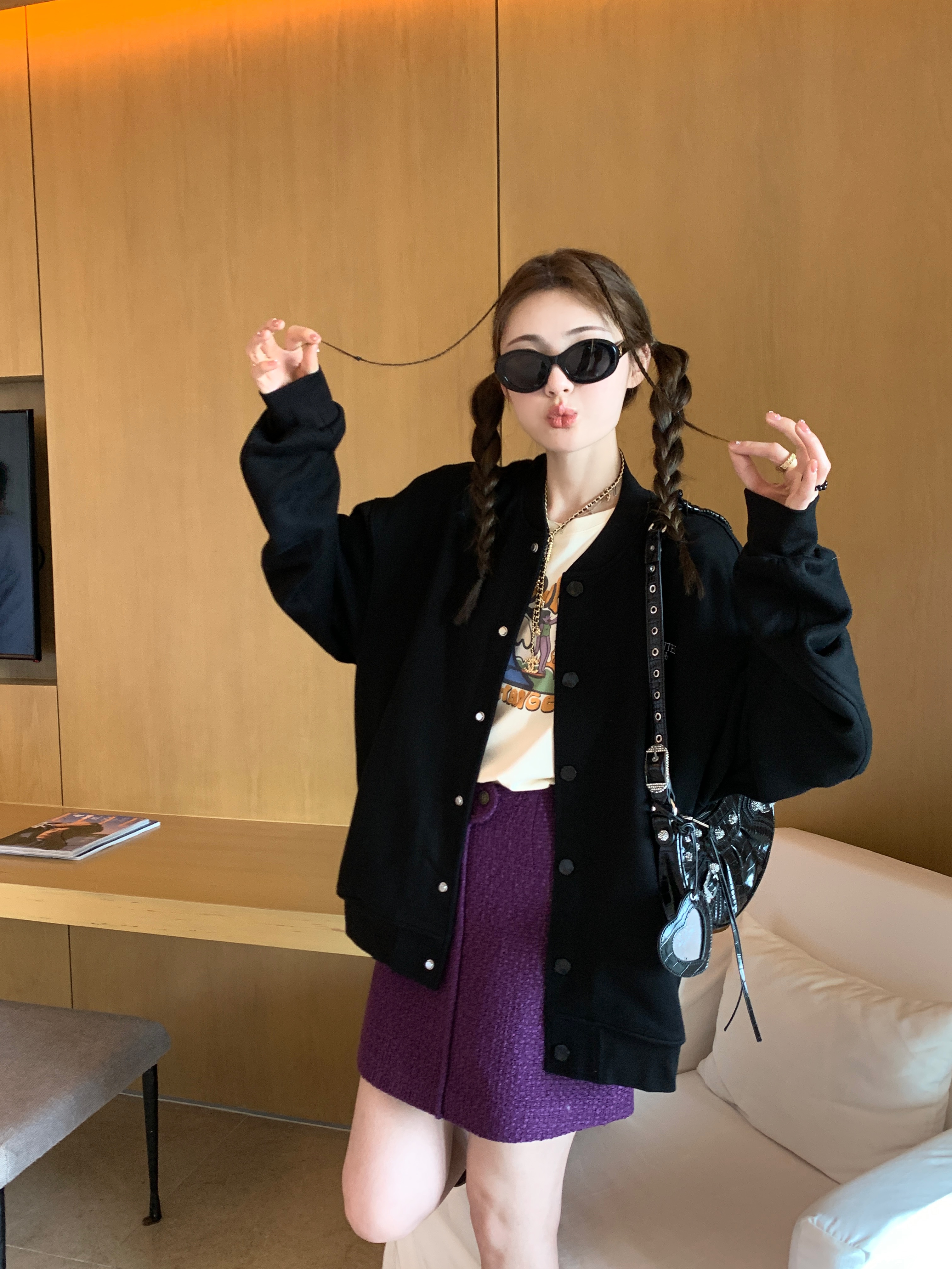 aaaaxbbb沿街冰美式绣花棒球服