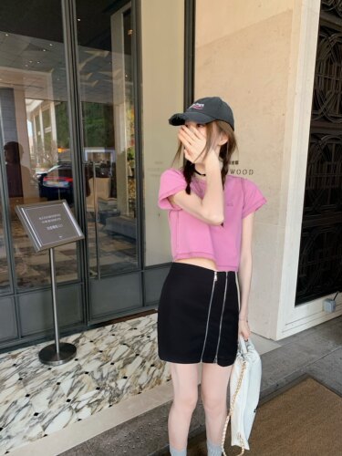 aaaaxbbbT恤上衣刺绣复古纯棉女