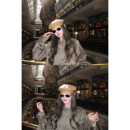 aaaaxbbb 奥尔森木语 立领风衣外套女秋新款美式复古宽松夹克上衣