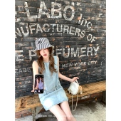 水洗牛仔背心裙休闲无袖 aaaaxbbb 阿莉亚花园 连衣裙气质复古短裙