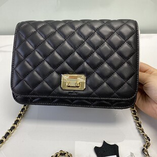 CHOOL 软面菱格小包斜挎包小香风纯色链条真皮女包 KILLS时尚