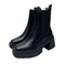 KOREAN VERSION OF WOMENS BOOTS AUTUMN NEW FOUR-COLOR CLASSIC SOLID COLOR VERSATILE CHELSEA SHORT BOOTS THICK-SOLED HIGH-HEELED MARTIN BOOTS
