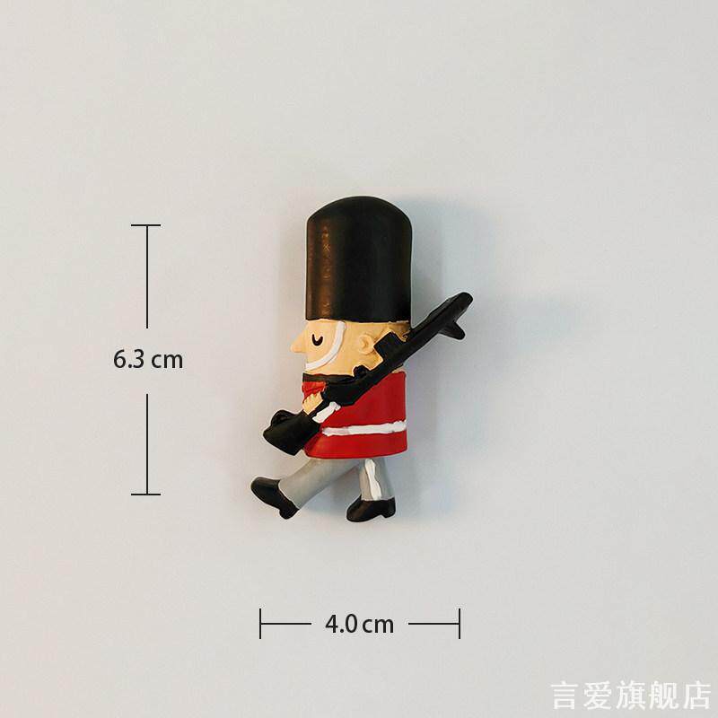 复古英伦士兵小狗立体磁贴红制服造型冰箱贴居家冰箱装饰贴饰