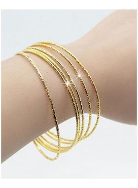 三生三世多环女手镯沙金黄金色