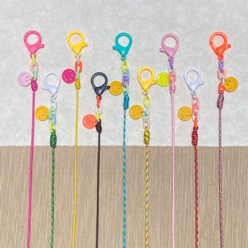 口罩挂绳挂脖女韩国笑脸装饰挂链儿童防丢眼镜链子防滑ins新款