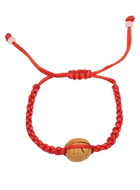 桃核手工雕刻桃篮红绳手链脚绳