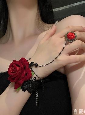 朋克风蕾丝手腕复古哥特配饰手链