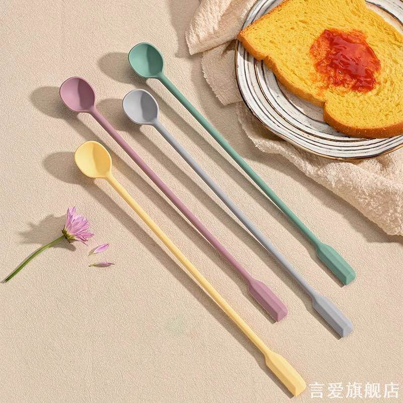 奶粉奶油多用搅拌棒硅胶长柄勺子杯子面包抹刀刮板调酒棒耐高温