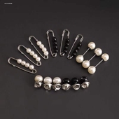 免缝仿珍珠隐形防走光胸针扣衬衫 饰 衣服固定配饰别针女暗扣神器装