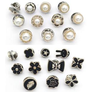 衣服防走光免缝神器毛衣纽扣胸口配饰暗扣扣子领子太低外套大衣