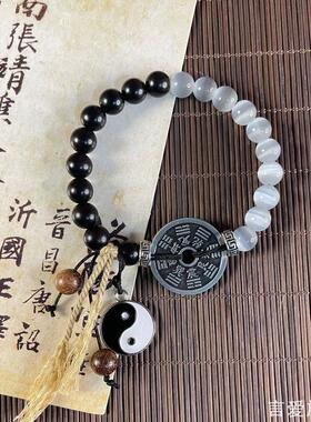 太极山鬼花钱手串道系道家青年