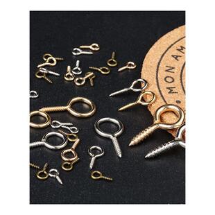 羊角挂画铜扣材料铜钉螺丝钉小装裱尖羊Q眼圈自攻丝带天杆新