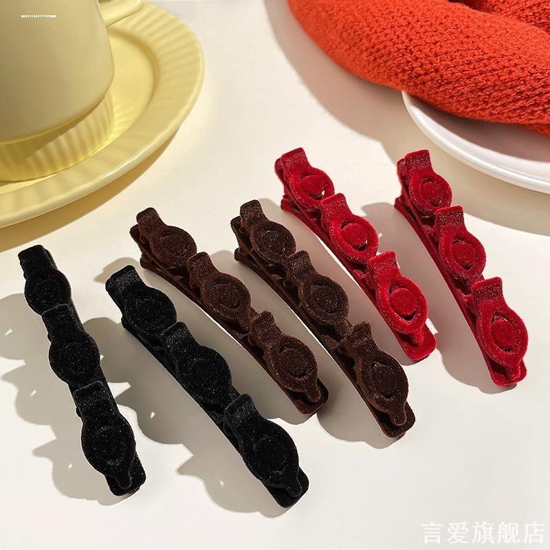 奶油冰淇淋色发夹夏日小清新磨砂圆球鸭嘴夹少女发饰刘海夹边夹子
