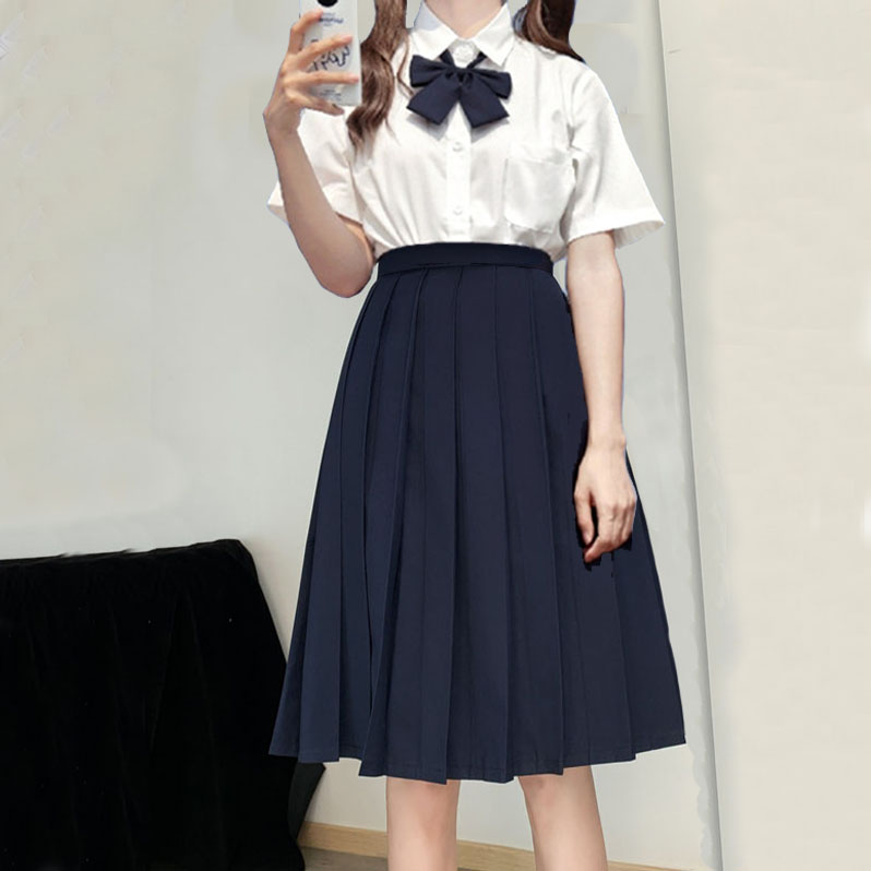 jk百褶半身裙长裙班服衬衫