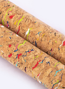 软木布EV纹彩绘服装箱包里布手工皮具面料辅材可印刷软木布料定制