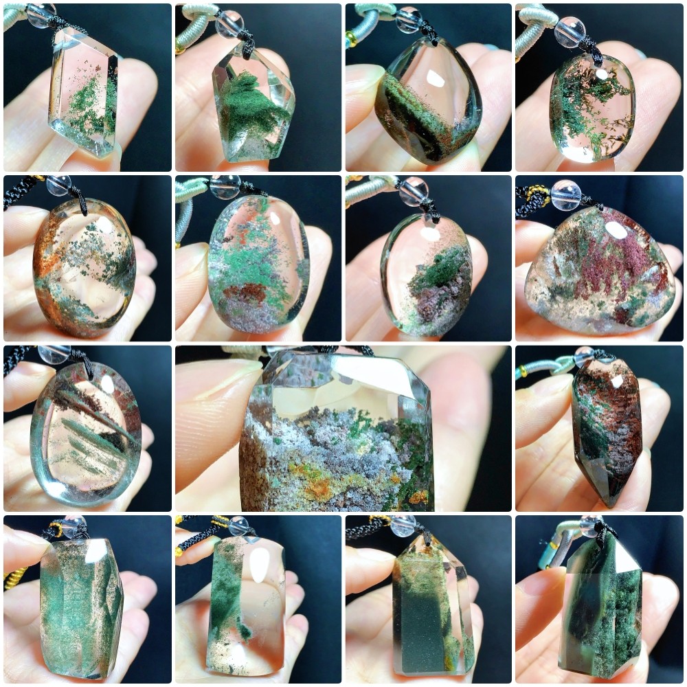 东海水晶天然绿幽灵水晶吊坠随形原石绿聚宝盆毛衣链项链项坠男女,饰品/流行首饰/时尚饰品新,颈饰,淘宝优惠券,粉丝福利购,淘宝优惠卷