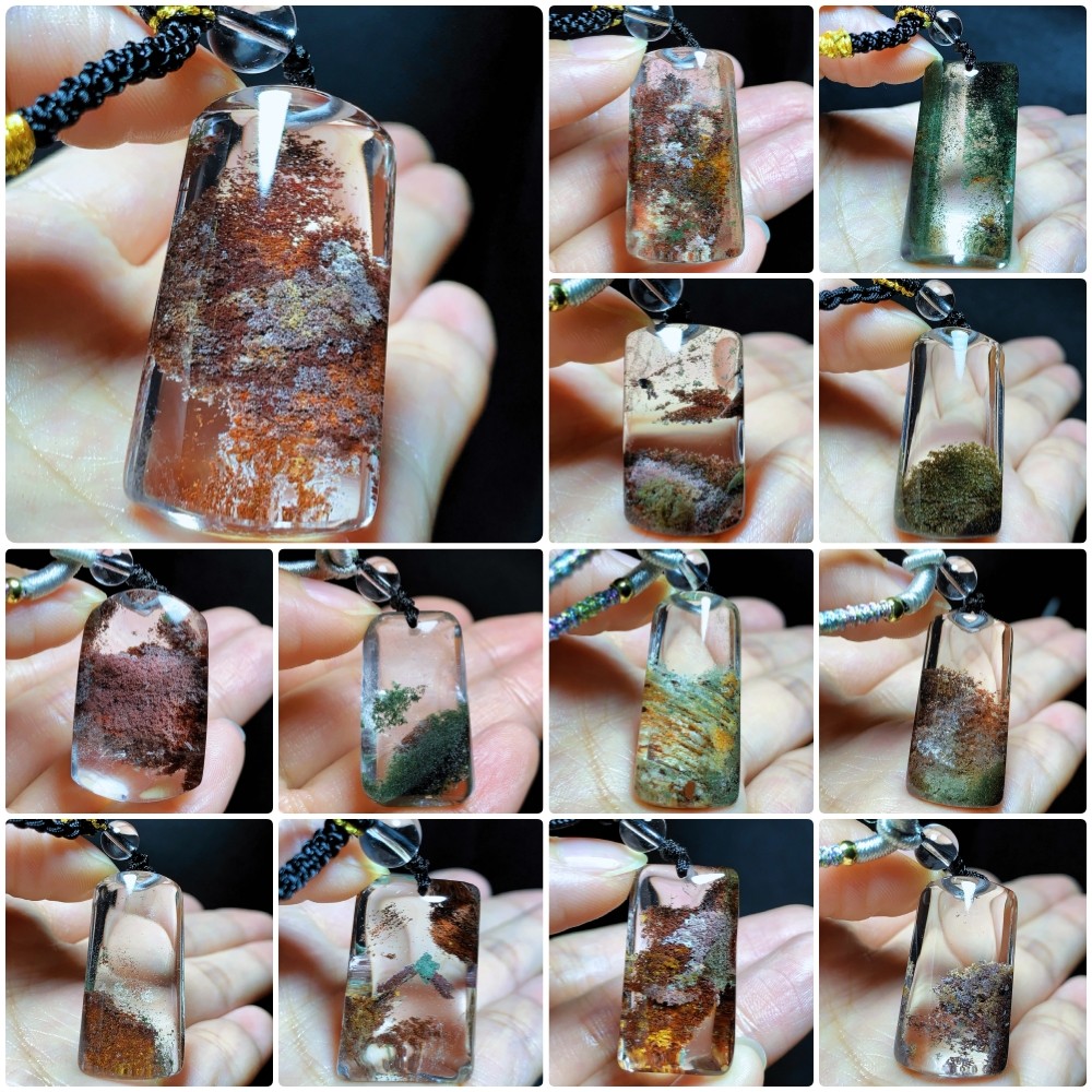 东海水晶天然彩幽灵水晶吊坠无事牌毛衣链原石真水晶男女一物一图,饰品/流行首饰/时尚饰品新,颈饰,淘宝优惠券,粉丝福利购,淘宝优惠卷