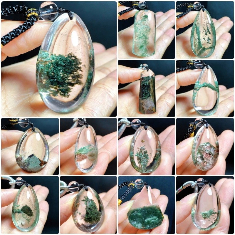 东海水晶 天然绿幽灵水晶吊坠聚宝盆水滴毛衣链招财原石挂坠男女,饰品/流行首饰/时尚饰品新,颈饰,淘宝优惠券,粉丝福利购,淘宝优惠卷