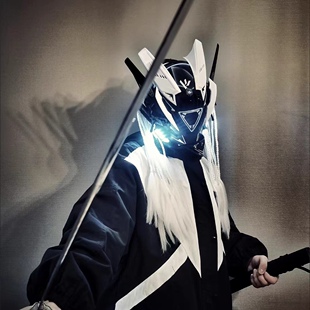 赛博朋克头盔面具cos服男假面骑士头套科技感头盔机甲风搞怪面罩