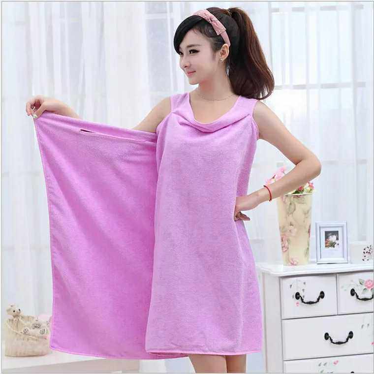 纯棉百变魔术女士承认吊带可穿浴裙吸水浴袍浴巾粉色紫色蓝色白色|ruв категории Женская одежда, жилет подтяжки - от Buy2taobao.com для оказания профессиональной услуги покупки агента Taobao