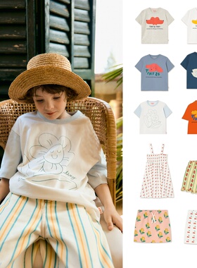 Tiny cottons SS26春夏儿童可爱卡通短袖T恤短裤袜子男童女童上衣