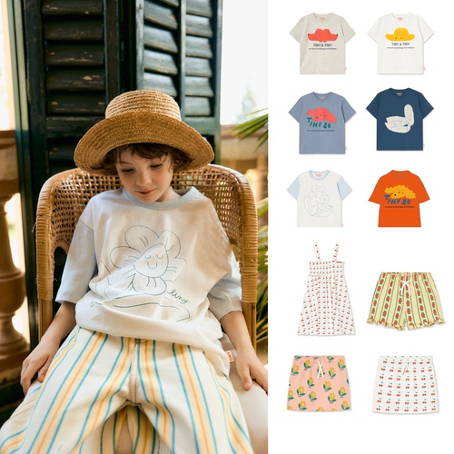 五折Tiny cottons SS26春夏儿童可爱卡通短袖T恤短裤袜子
