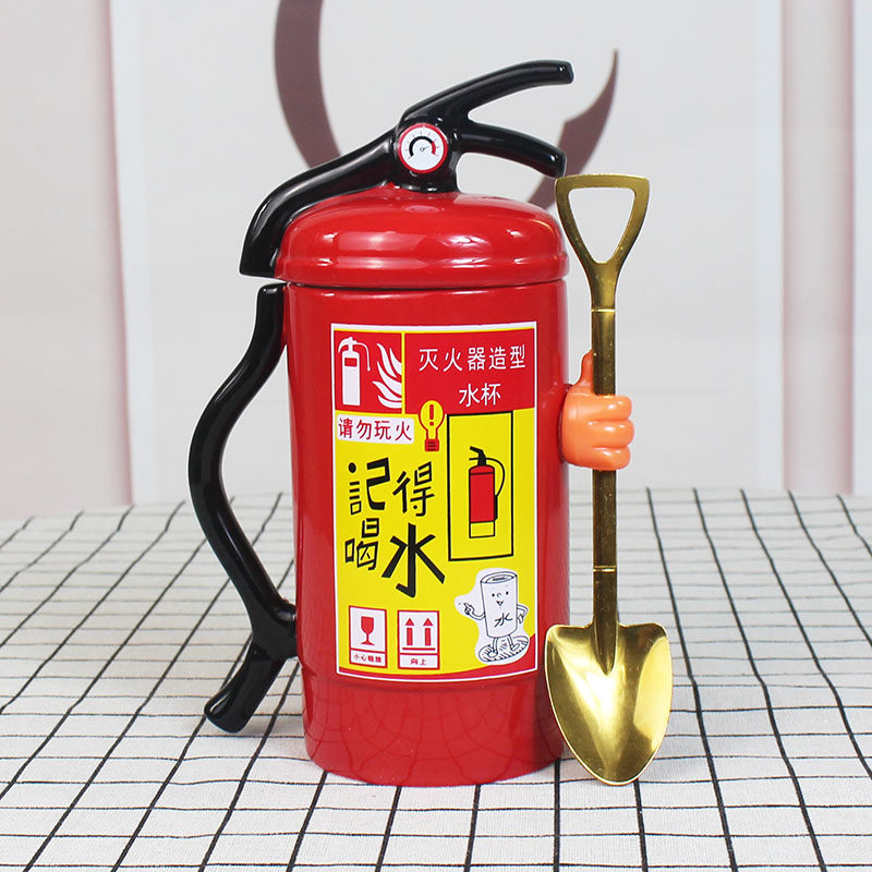 创意灭火器造型马克杯稀奇古怪陶瓷杯消防栓水杯子咖啡牛奶杯