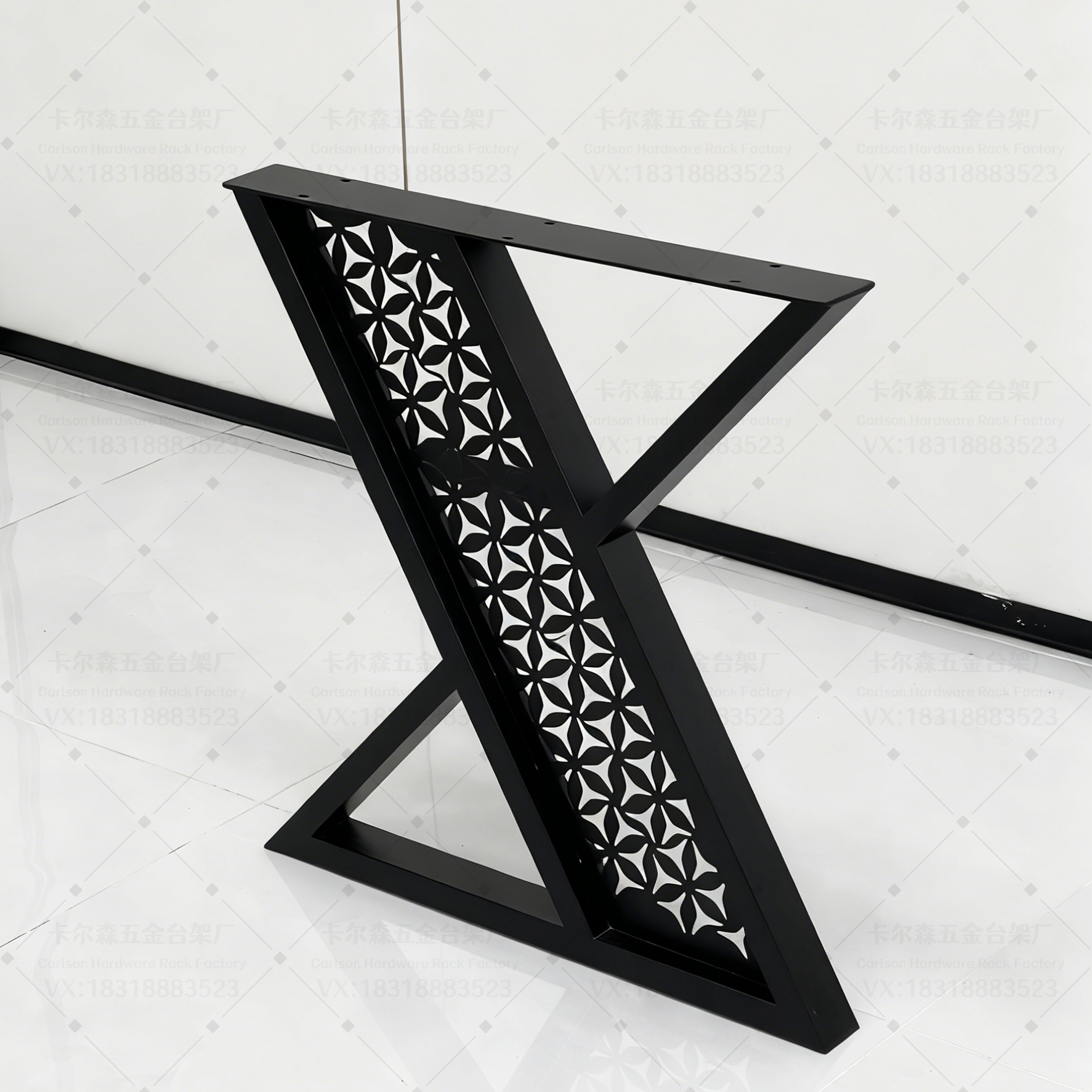桌腿支架 桌子腿吧台餐桌铁艺花纹电脑桌脚可定制金属 书桌支撑架