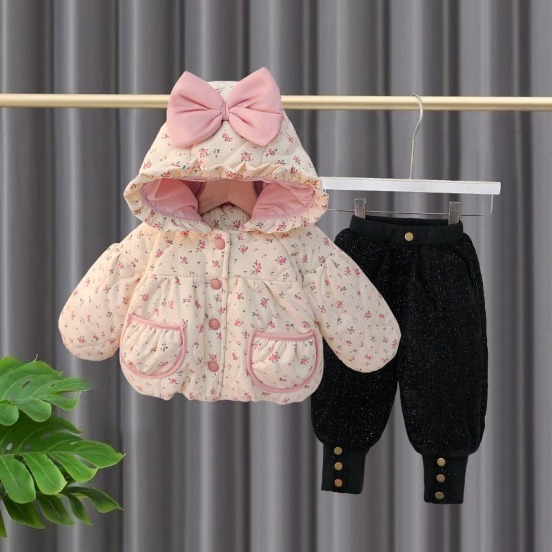 女童秋冬套装2026新款宝宝夹棉加绒棉衣外套婴幼儿冬季保暖两件套,童装/婴儿装/亲子装,套装,淘宝优惠券,粉丝福利购,淘宝优惠卷