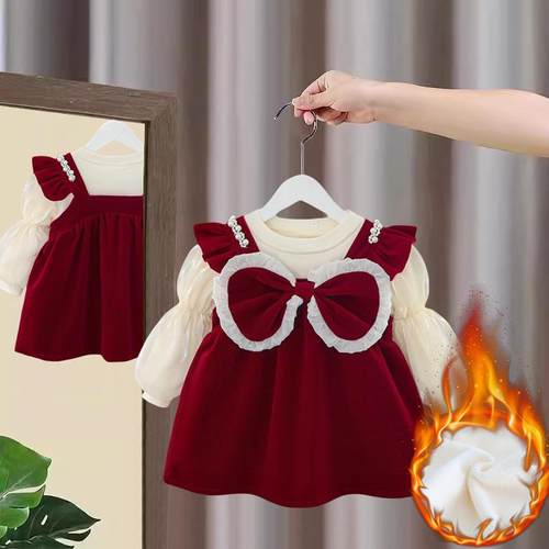 女童连衣裙秋冬款洋气童装