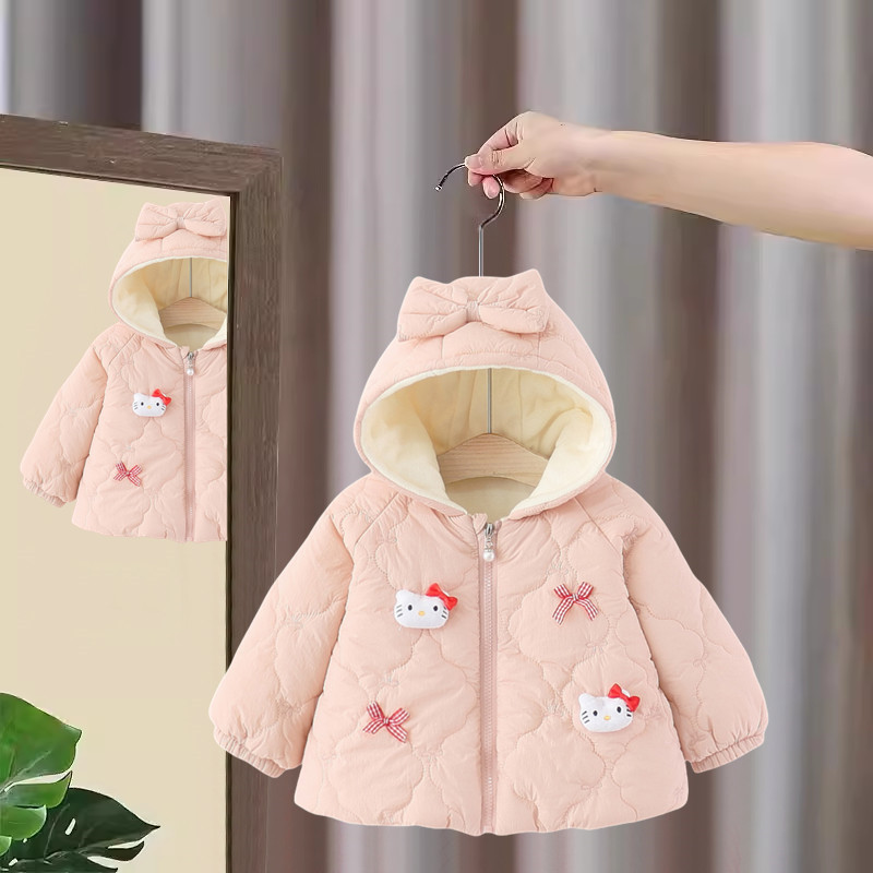 女童加厚棉服外套秋冬季