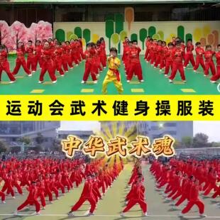 中华武术魂儿童表演服弟子规千字文中小学生运动会国学武术健身操