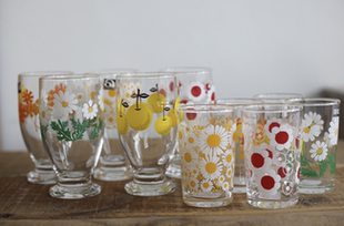 【现货】日本石冢硝子昭和风复古玻璃杯果汁杯冷饮杯