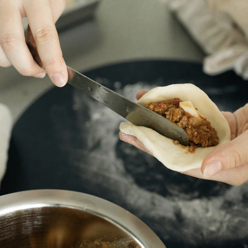 家事问屋不锈钢饺子馅料板小抹刀