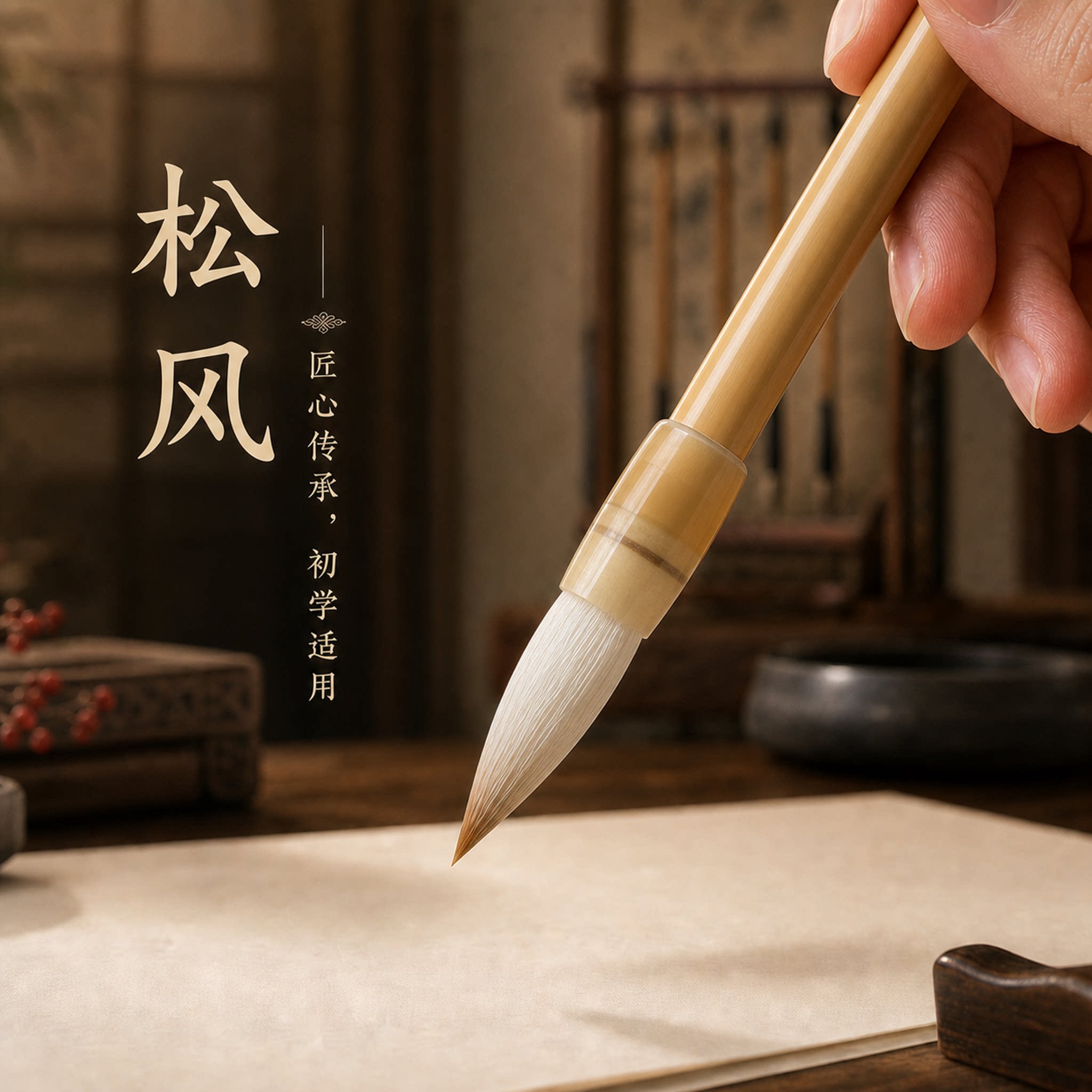 松风兼毫中楷毛笔初学者专用图片