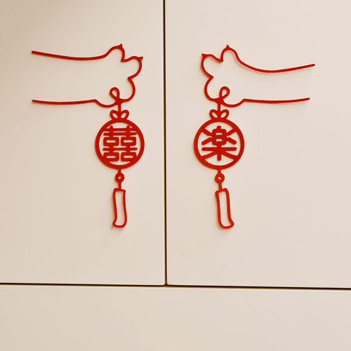 稻草兔兔定做毛毡布订制婚房装饰