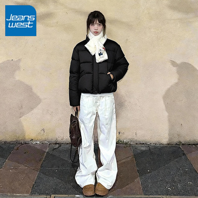 KV真维斯短款棉服女款2025新款冬季小个子棉袄厚面包服夹棉厚外套