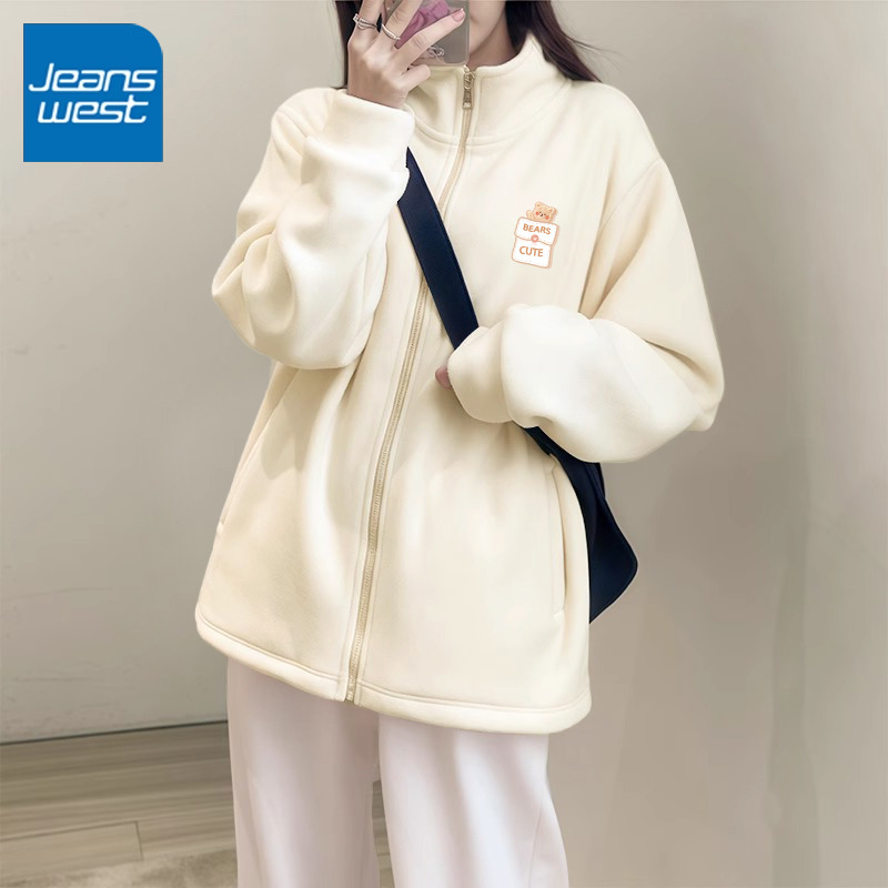 真维斯女立领短外套2025冬季新款