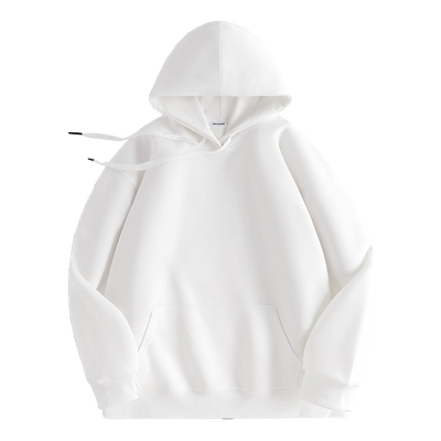 NG真维斯女装浅灰色连帽卫衣女2025秋冬季纯色加绒休闲外套打底衫