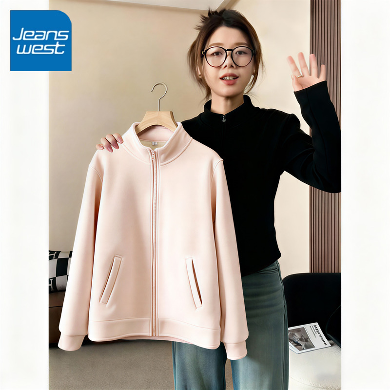 真维斯女立领短外套2025冬季新款