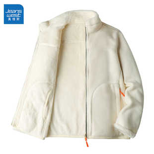 GL真维斯双面穿抓绒衣外套女士2024新款冬季保暖加厚摇粒绒卫衣女