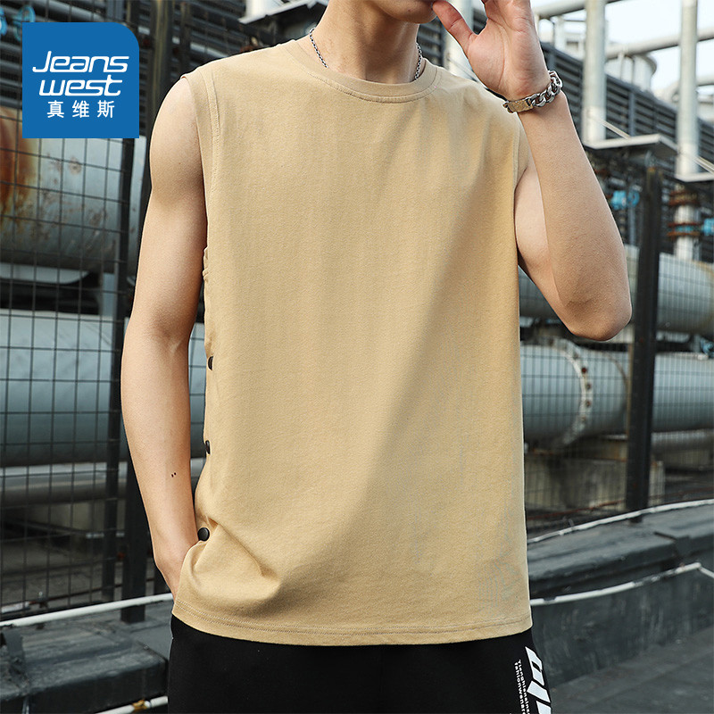 VF真维斯男装2025夏季新款 休闲运动户外坎肩无袖上衣时尚背心