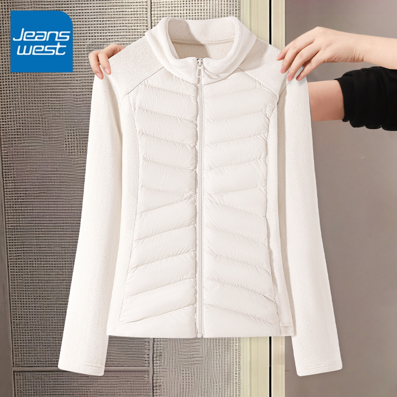 真维斯立领保暖外套女2025新款