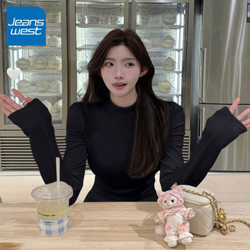 真维斯半高领绒德打底衫女