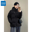 加厚保暖黑色百搭小个子面包服 冬季 NOA真维斯连帽棉服女 2025新款